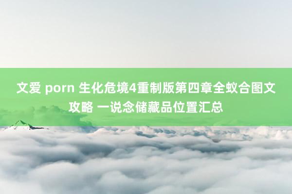文爱 porn 生化危境4重制版第四章全蚁合图文攻略 一说念储藏品位置汇总