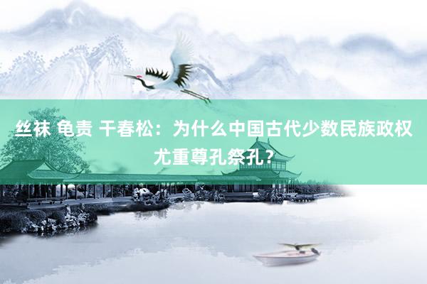 丝袜 龟责 干春松：为什么中国古代少数民族政权尤重尊孔祭孔？