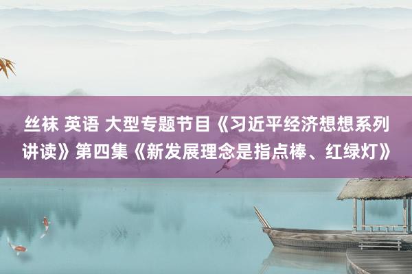 丝袜 英语 大型专题节目《习近平经济想想系列讲读》第四集《新发展理念是指点棒、红绿灯》