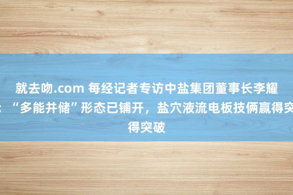 就去吻.com 每经记者专访中盐集团董事长李耀强：“多能并储”形态已铺开，盐穴液流电板技俩赢得突破