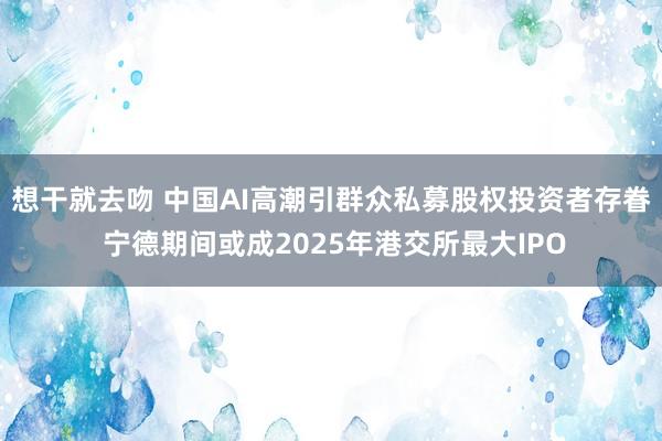 想干就去吻 中国AI高潮引群众私募股权投资者存眷 宁德期间或成2025年港交所最大IPO